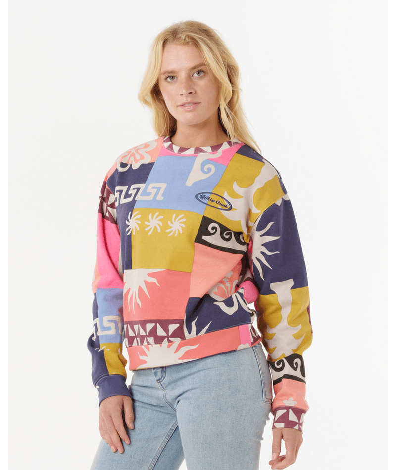 Rip Curl Keepsakes Fleece Crew in MULTICO