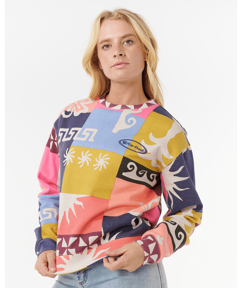 Rip Curl Keepsakes Fleece Crew in MULTICO
