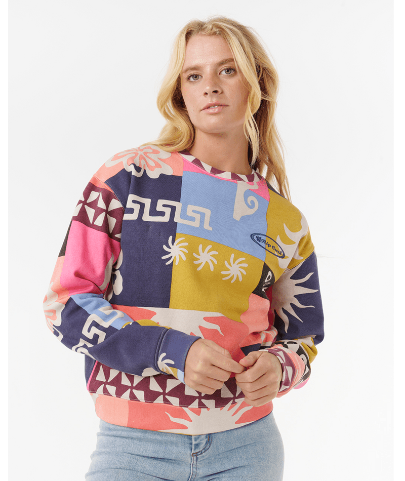 Rip Curl Keepsakes Fleece Crew in MULTICO