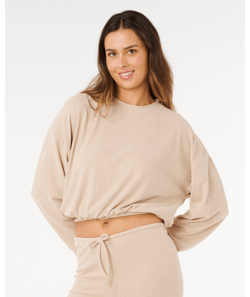 Rip Curl Cosy Cord Crew in NATURAL