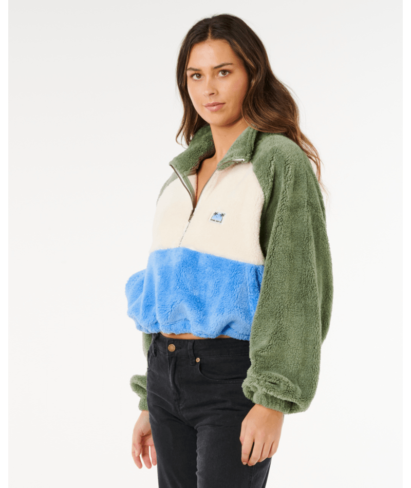 Rip Curl Hotel Malibu Polar Fleece in SAGE