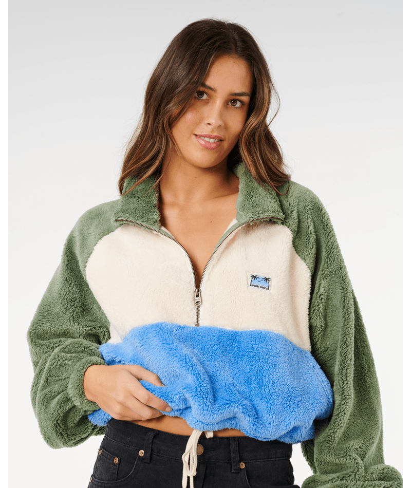 Rip Curl Hotel Malibu Polar Fleece in SAGE