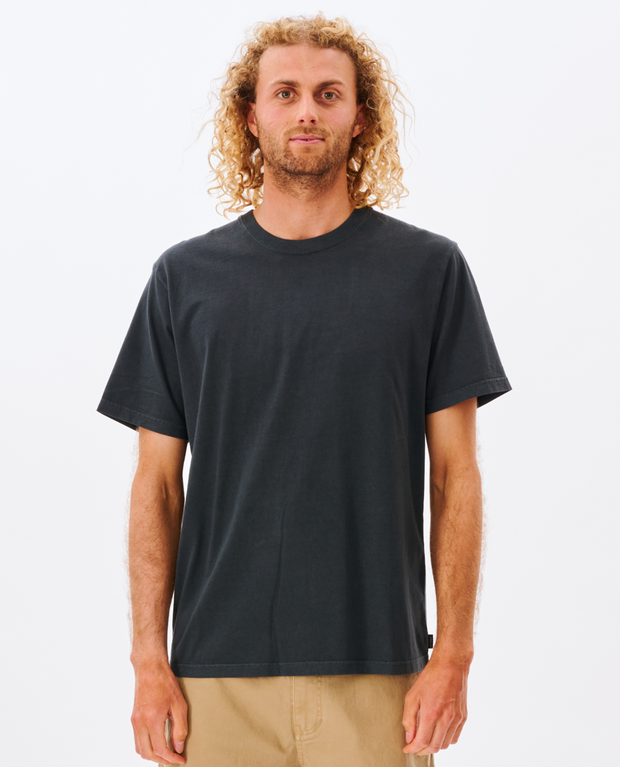 Rip Curl Plain Wash Tee in WASHED BLACK