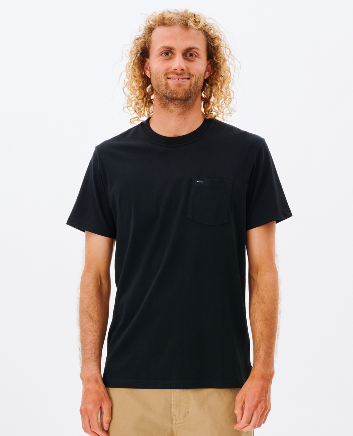Rip Curl Plain Pocket Tee in BLACK