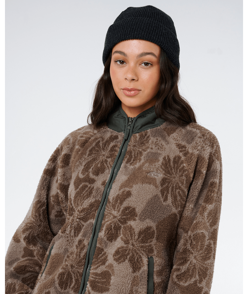 Rip Curl Half Moon Bay Polar Fleece in KHAKI