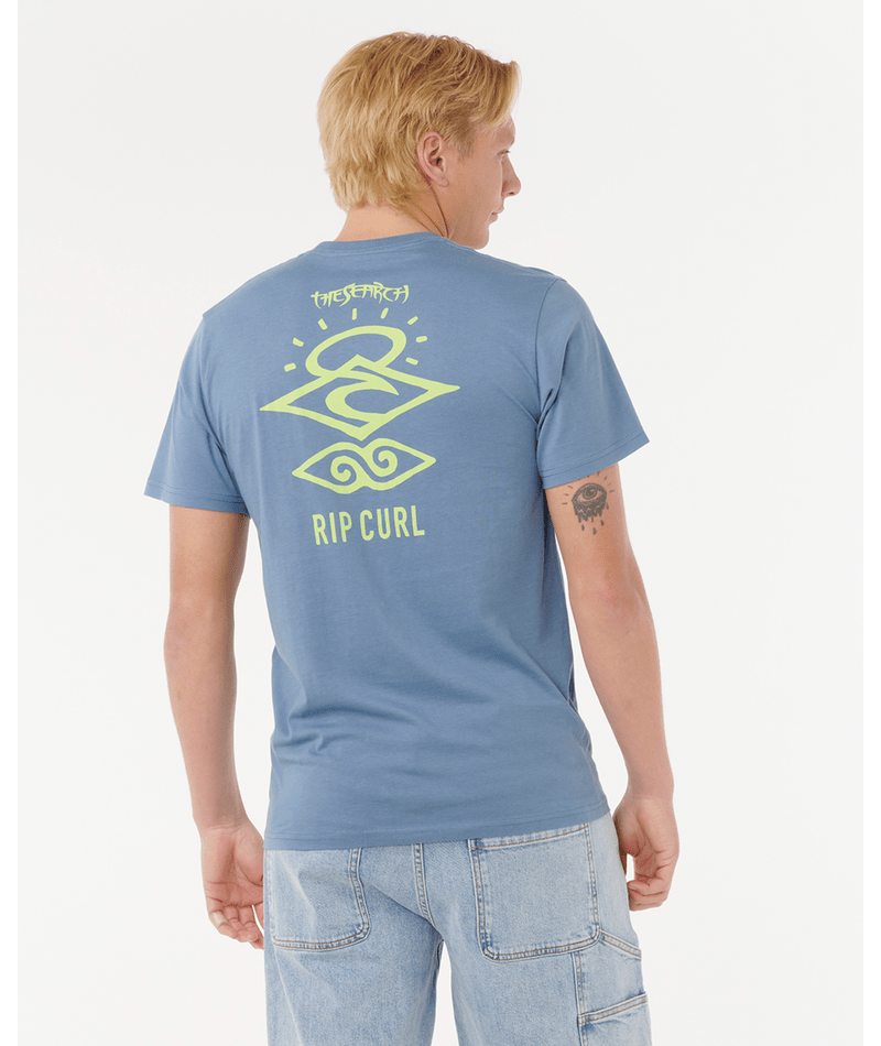 Rip Curl Search Icon Tee in BLUEFIN