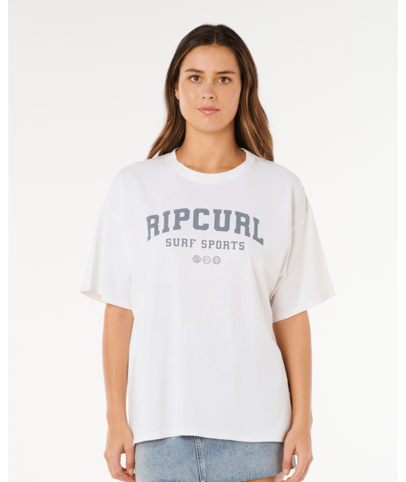 Rip Curl Varsity Sports Heritage Tee in BONE