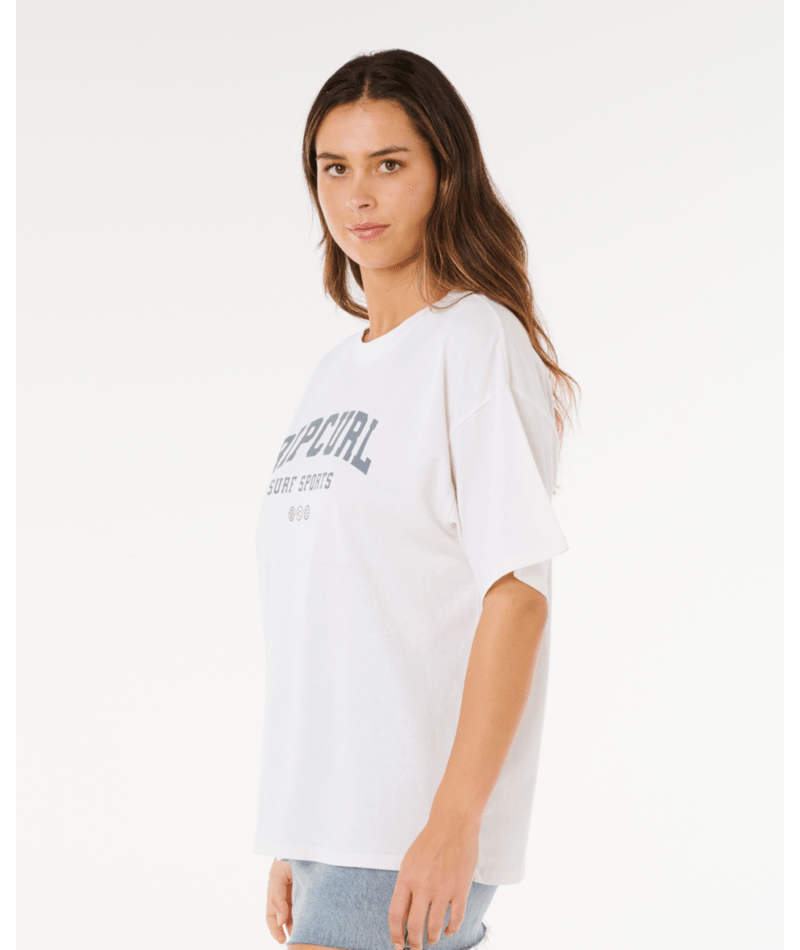 Rip Curl Varsity Sports Heritage Tee in BONE