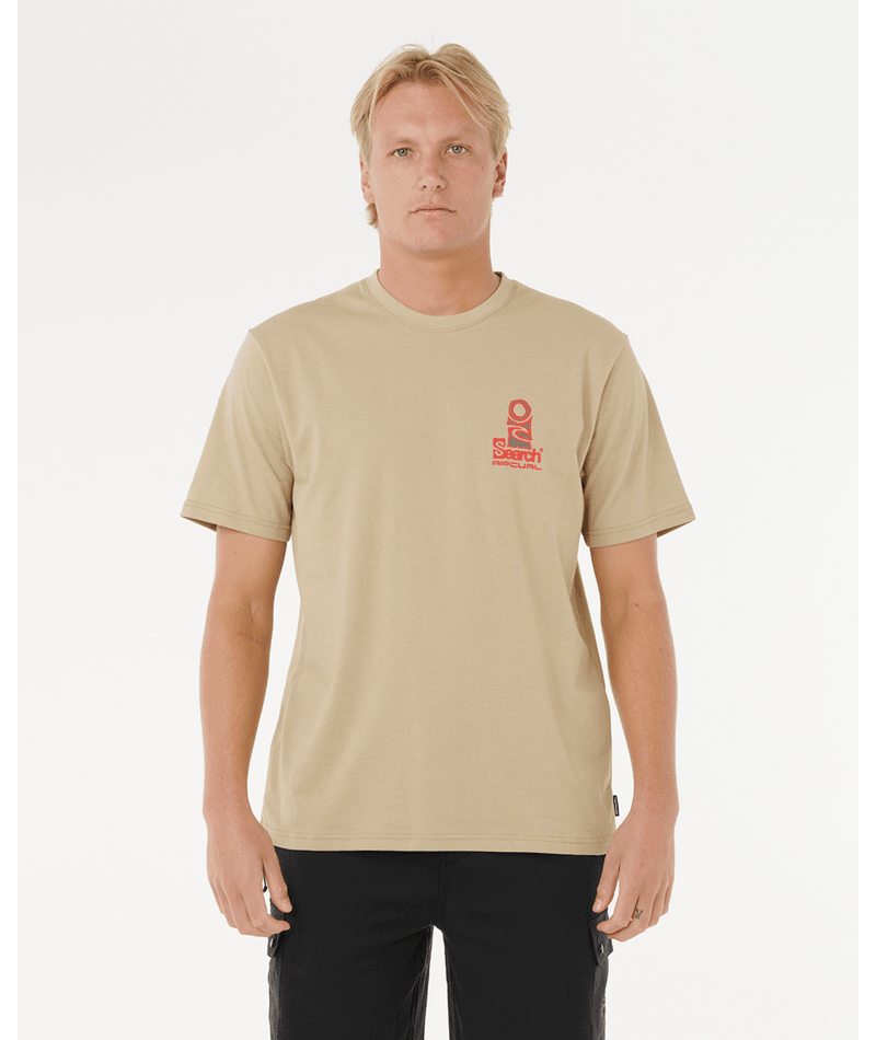 Rip Curl Vaporcool Search Stack Tee in KHAKI ROCK
