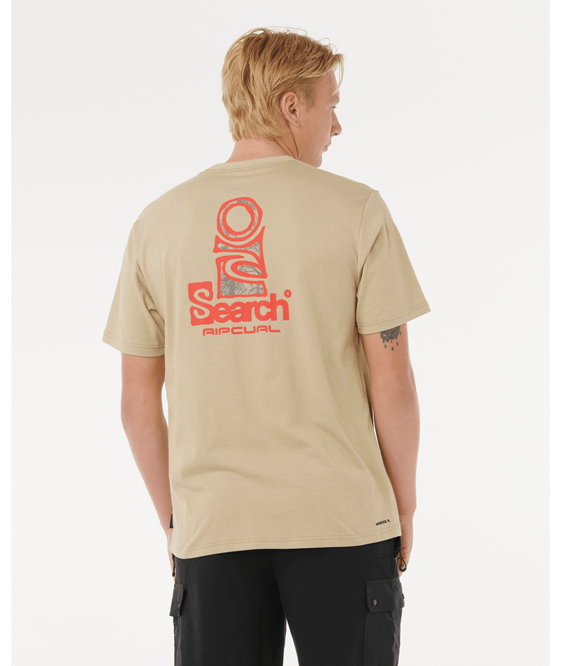 Rip Curl Vaporcool Search Stack Tee in KHAKI ROCK