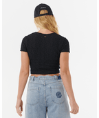 Rip Curl Sunset Luau Textured Tee in BLACK