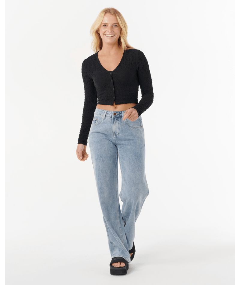 Rip Curl Sunset Luau Texture Ls Tee in BLACK