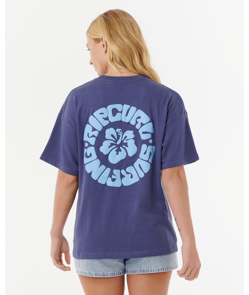 Rip Curl Luxe Surf Heritage Tee in NAVY