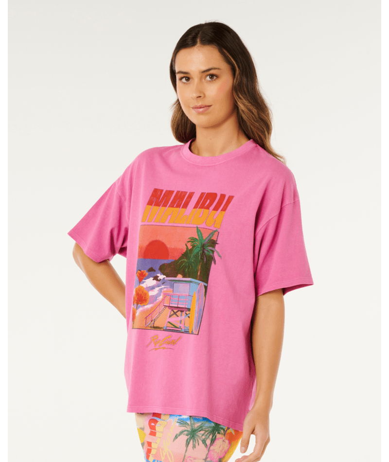 Rip Curl Hayley O Heritage Tee in SUPER PINK