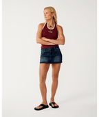Rip Curl Samba Fitted Halter in DARK PlUM