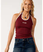 Rip Curl Samba Fitted Halter in DARK PlUM