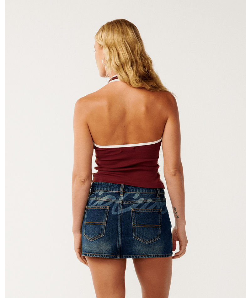 Rip Curl Samba Fitted Halter in DARK PlUM