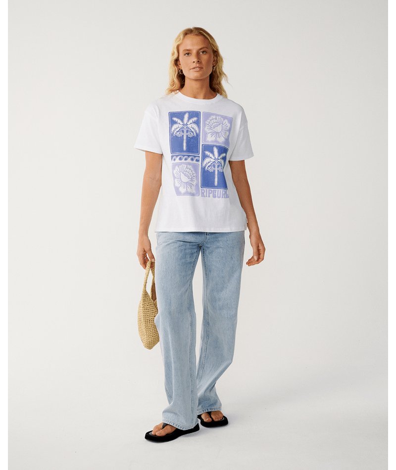 Rip Curl Bossa Nova Relaxed Tee in WHITE