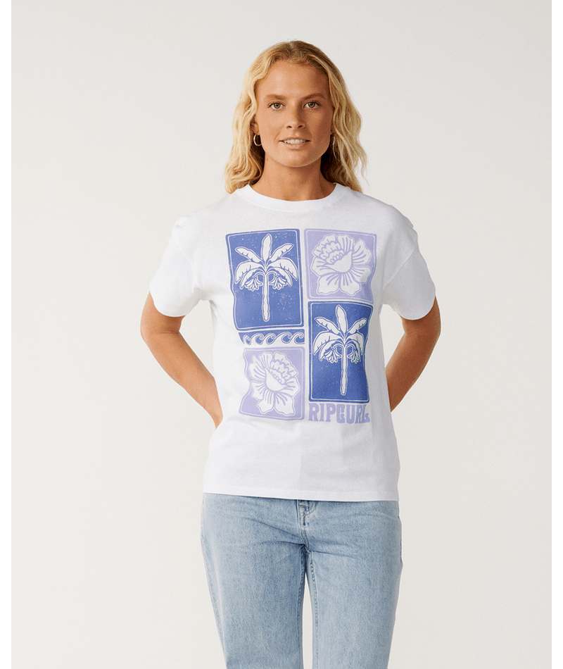 Rip Curl Bossa Nova Relaxed Tee in WHITE