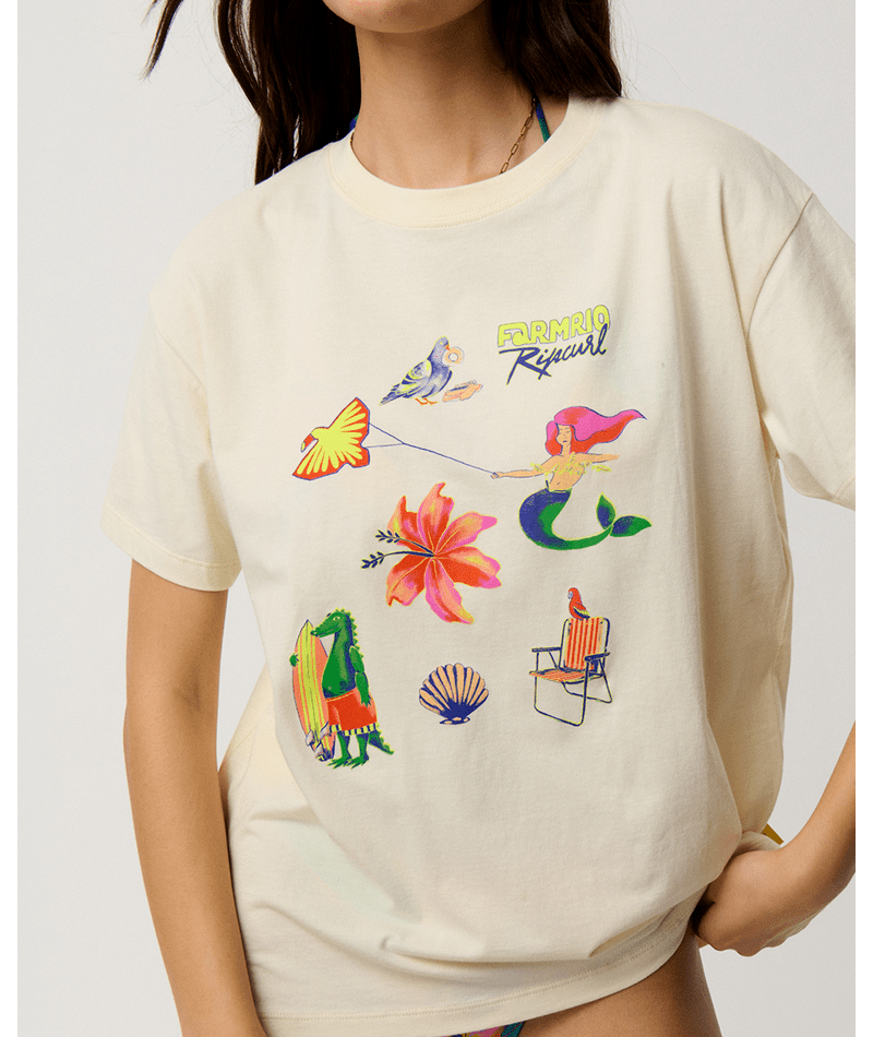 Rip Curl Desire Relaxed Tee in VANILLA