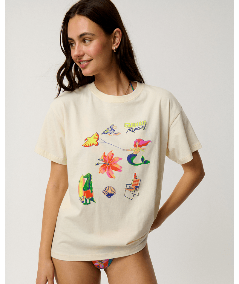 Rip Curl Desire Relaxed Tee in VANILLA