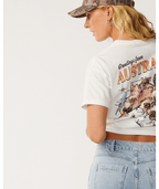 Rip Curl Greetings From Aus Relaxed Tee in BONE