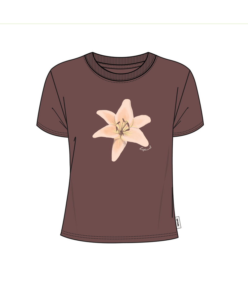 Rip Curl Lilly Fitted Tee in DARK PlUM