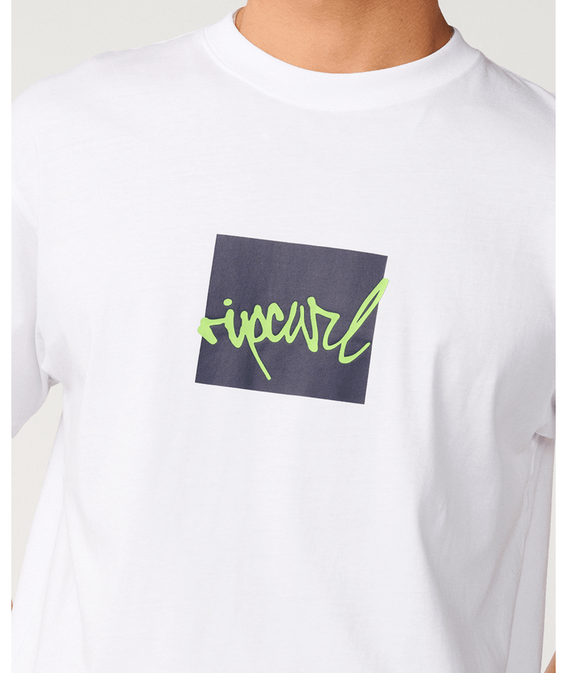 Rip Curl Rip Script Icon Tee in WHITE
