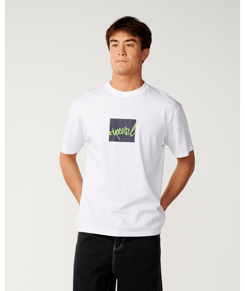 Rip Curl Rip Script Icon Tee in WHITE