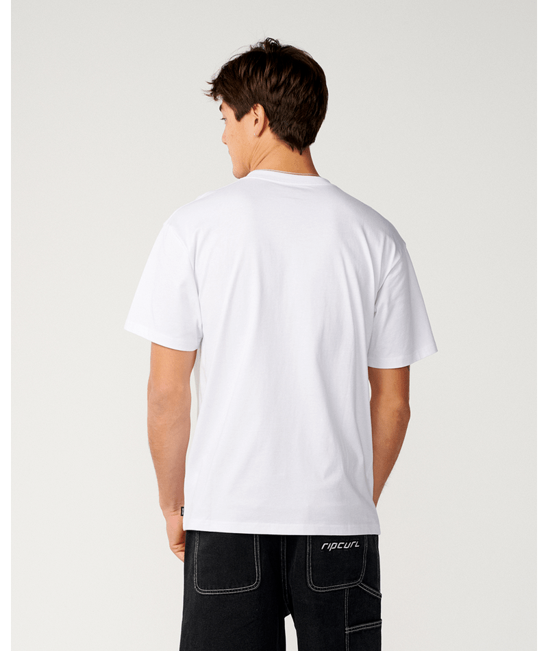 Rip Curl Rip Script Icon Tee in WHITE
