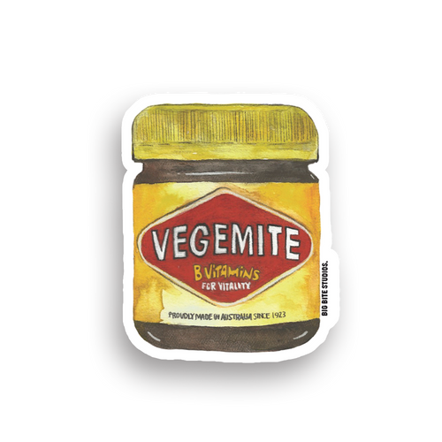 Big Bite Studios Vegemite Waterproof Sticker — By Big Bite Studios in Single
