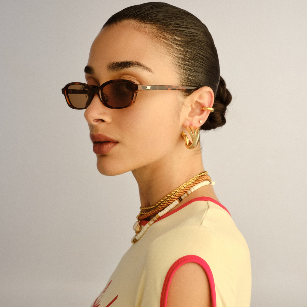 Le Specs HONEY POT TORT in BROWN MONO