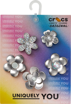 Crocs Monochrome Slvr Flwrs 5 Pack