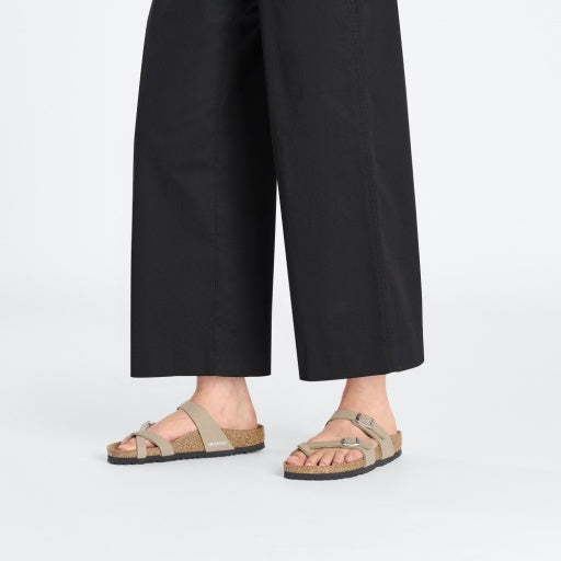 Birkenstock Mayari Vegan Grey Taupe Synthetic Regular in Grey Taupe