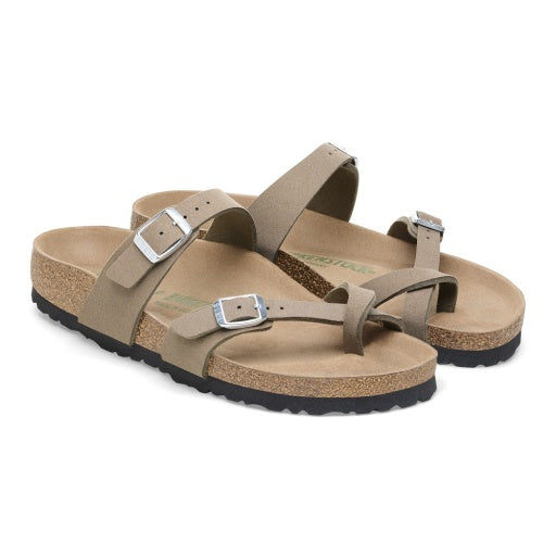 Birkenstock Mayari Vegan Grey Taupe Synthetic Regular in Grey Taupe