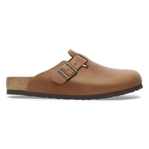 Birkenstock Boston Cognac Oiled Leather Regular in Cognac