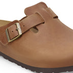 Birkenstock Boston Cognac Oiled Leather Regular in Cognac