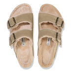Birkenstock Arizona Shearling Taupe Suede Leather/Shearling Regular in Taupe