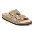 Birkenstock Arizona Shearling Taupe Suede Leather/Shearling Regular in Taupe