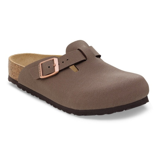 Birkenstock Boston Kids Mocca Birkibuc Narrow in Mocca