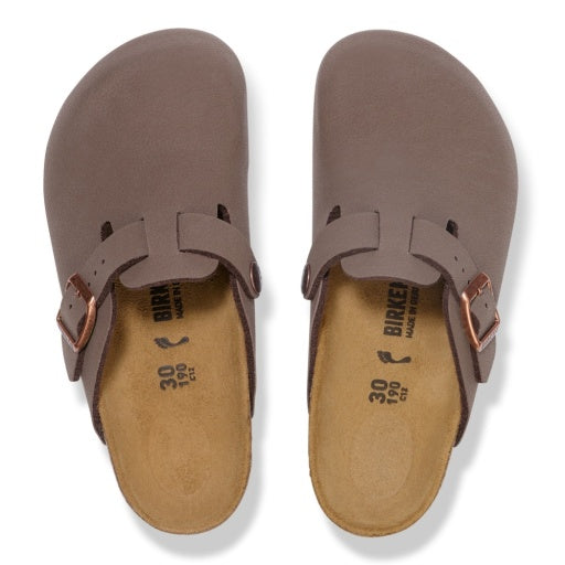 Birkenstock Boston Kids Mocca Birkibuc Narrow in Mocca