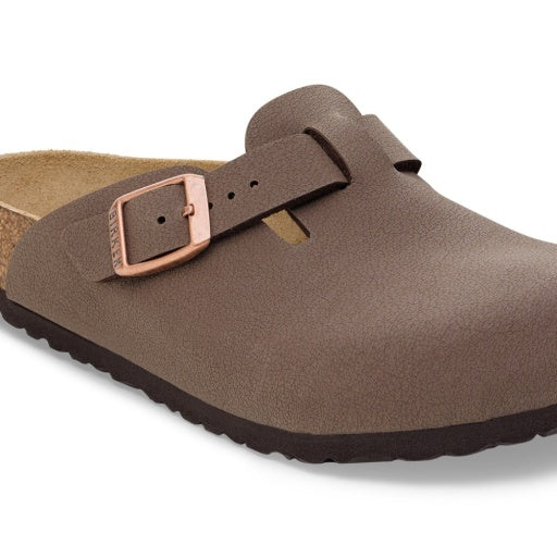 Birkenstock Boston Kids Mocca Birkibuc Narrow in Mocca