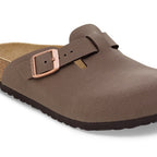 Birkenstock Boston Kids Mocca Birkibuc Narrow in Mocca