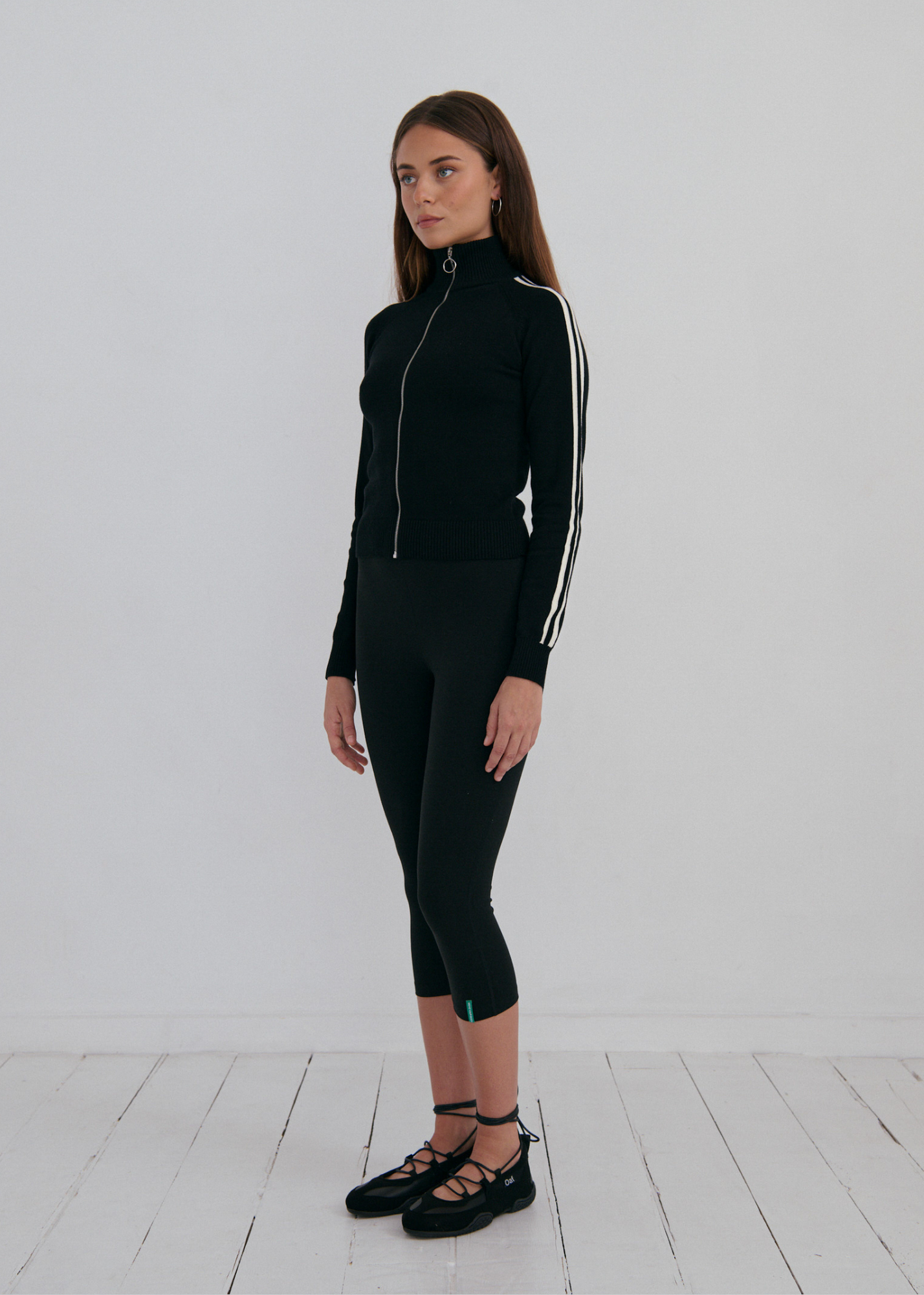 Pinky & Kamal Striped Knit Bomber