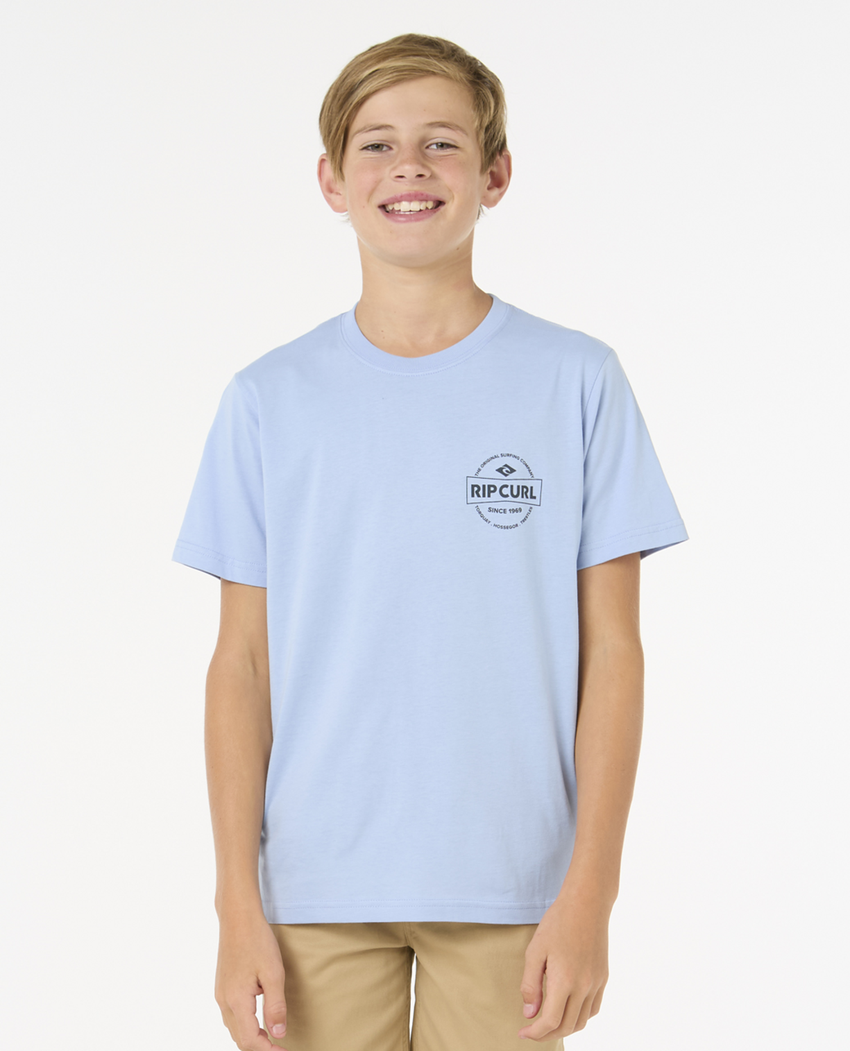 Rip Curl Staple Tee -Boy in ICE BLUE