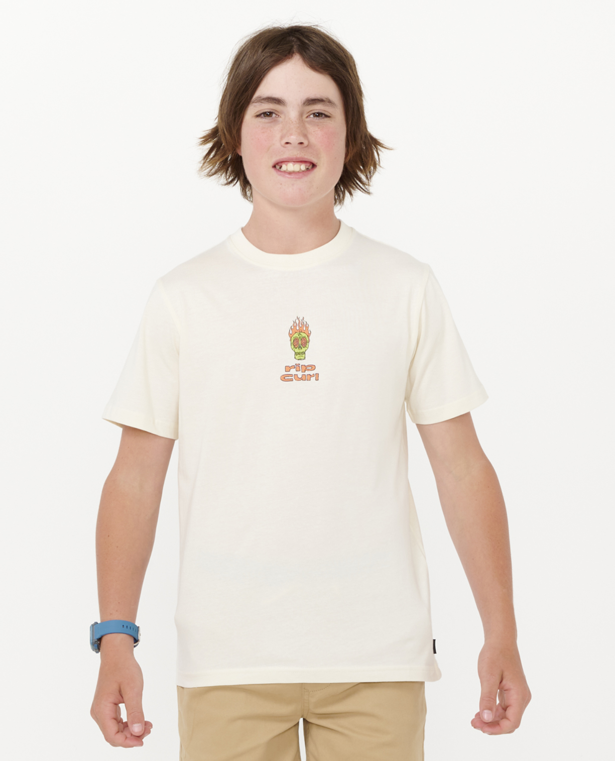 Rip Curl Cosmic Skull Tee -Boy in BONE