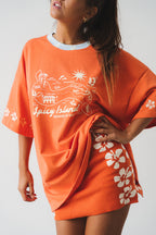 Spicy Dugong Spicy Island Tee in BURNT ORANGE in Single