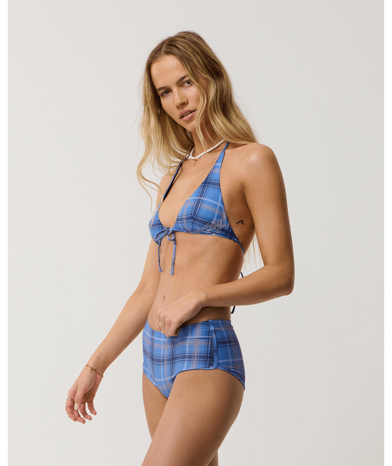 Rip Curl Archive: Script Plaid Short in BLUE