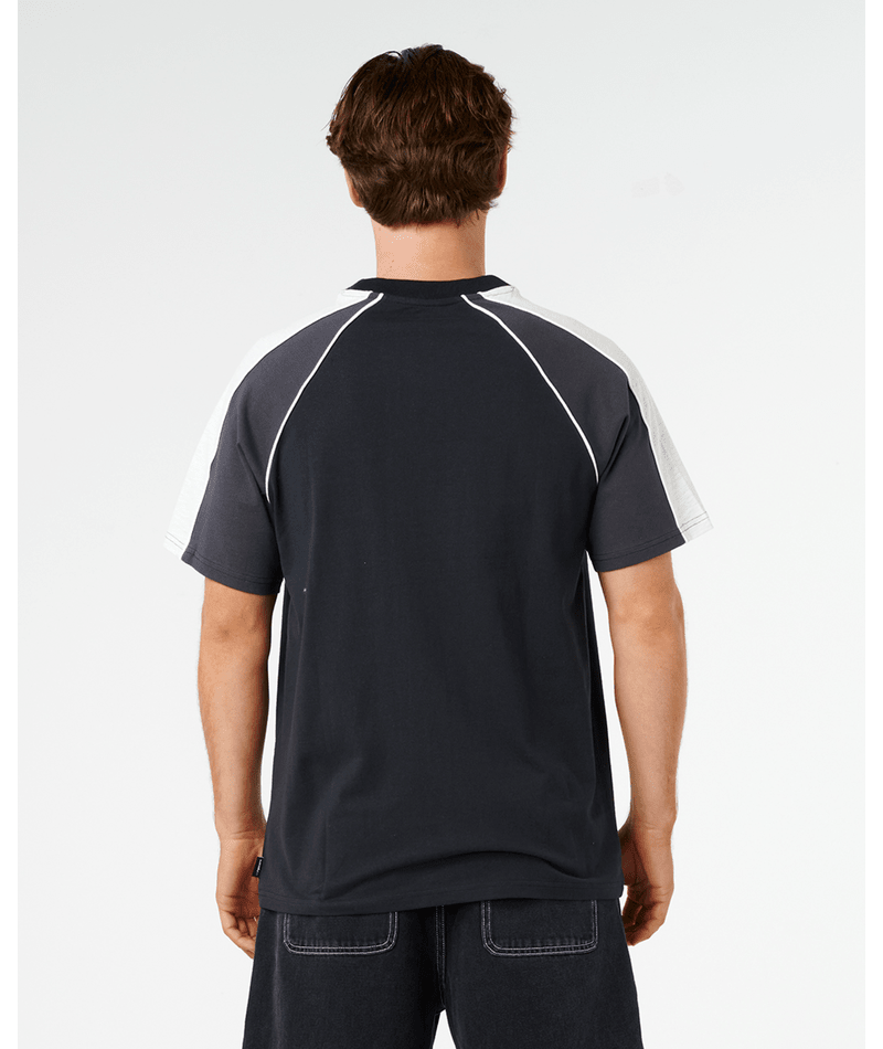 Rip Curl Panel Beater Tee in BLACK