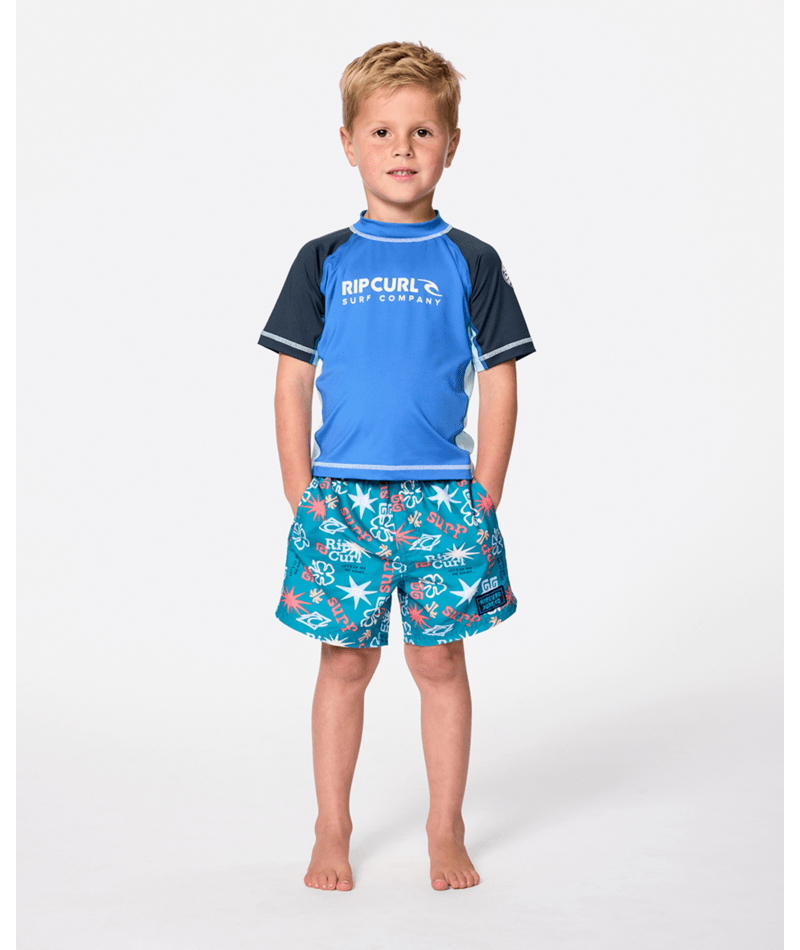 Rip Curl Shock Upf S/S-Boy in BLUE GUM